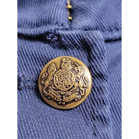 Banana Republic Jacket Womens 4 Blue Linen Cotton Button Military Field Pockets - Picture 4 of 13